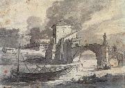 Jan Davidz de Heem View of the Tiber and Castel St Angelo France oil painting artist